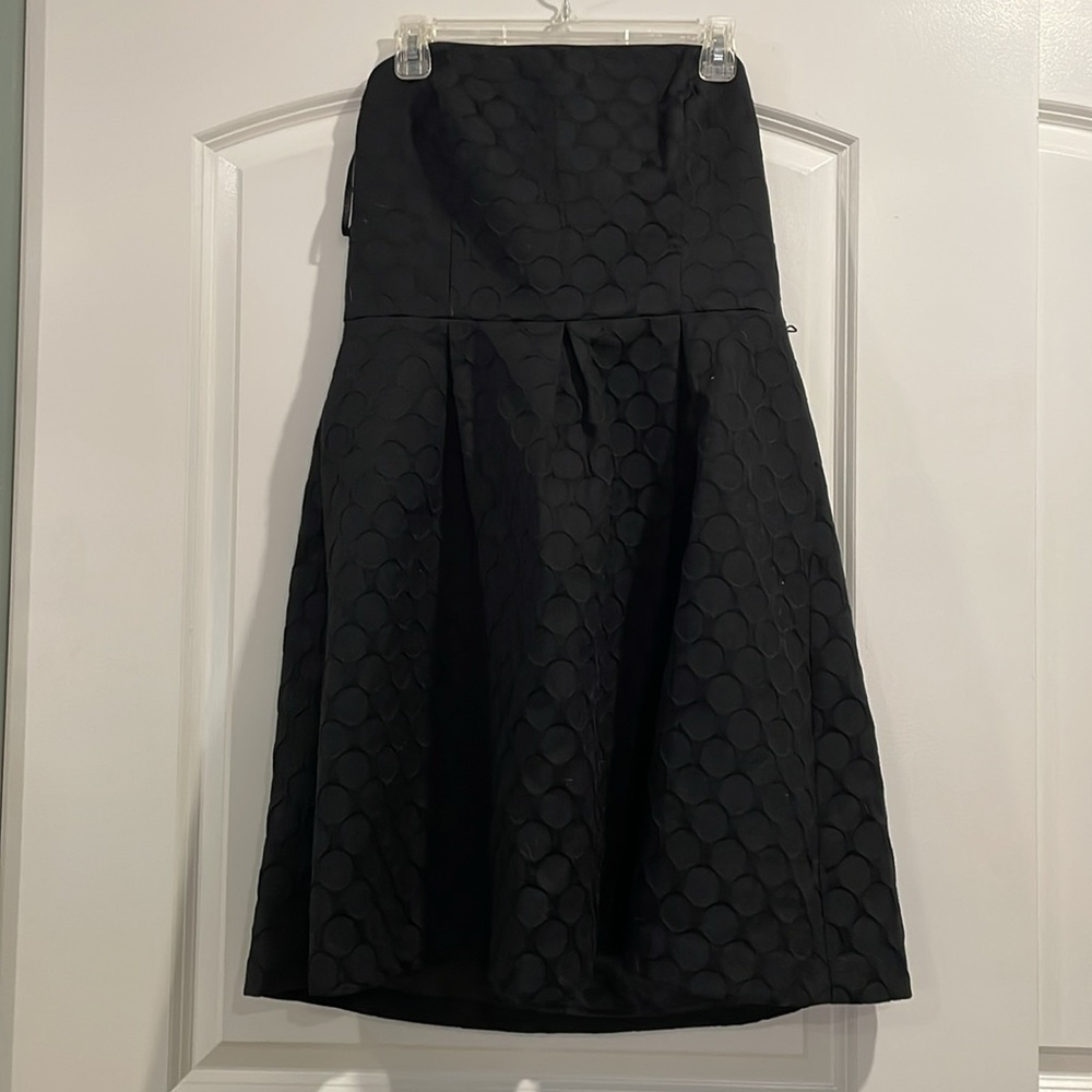 Black strapless A-line dress